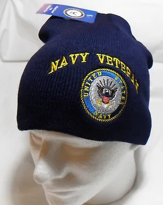 U.S. Navy Veteran Officially Licensed Beanie Tobogan Winter HAT Cap • $11.95