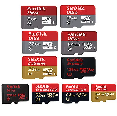 SanDisk 16GB 32GB 64GB 128GB 256G 512G 1TB Ultra Extreme Pro MicroSD Memory Card • $9.98