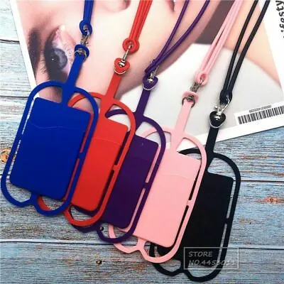 £3.80 • Buy Silicone Phone Lanyard Holder Case Cover Universal Neck Strap Necklace Sling UK