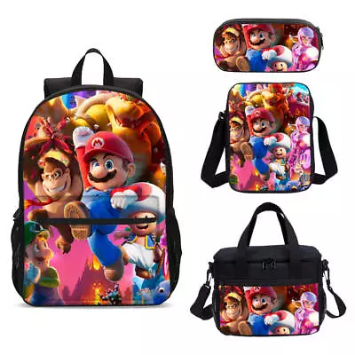 Super Mario Bros Party Movie Kids School Backpacks Cooler Lunch Bag Pen Case Lot • $12.99