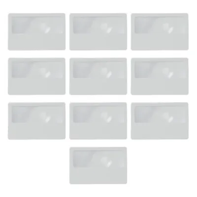 10 X Credit Card Magnifier Magnifying Glass Sheet Lens Reading Glasses Aid Mini • £4.99