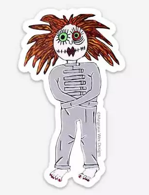 Creepy Doll Sticker Set Of 2 Horror Gothic Puppet Voodoo Weird Car Locker Guitar • $10.50