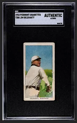 1909-11 T206 Jim Delehanty Washington Senators Piedmont Series 350 BASEBALL • $55