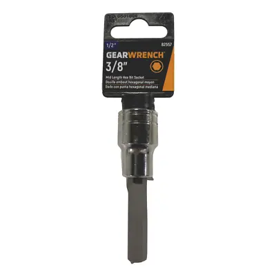 GearWrench 1/2  Drive Mid Length 3/8  Hex Bit Socket 82557 • $9.20