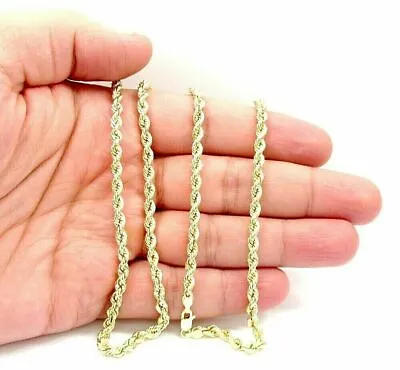 18K Solid Gold Rope Chain Necklace Men Women 2.50MM  16  • $299.99