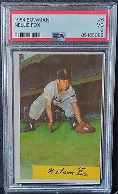 1954 Bowman Nellie Fox #6 PSA 3 Chicago White Sox HOF • $43.95