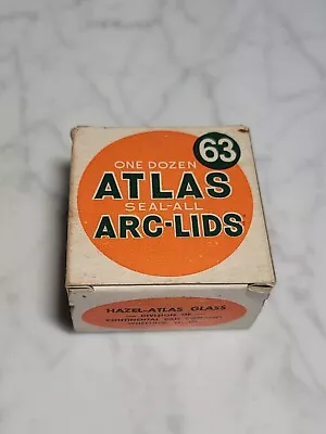 Set Of 12 Hazel Atlas Mason Jar Lids Seal All Arc Vintage Canning • $10.99