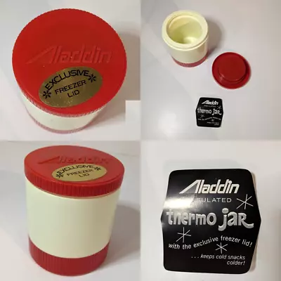 Aladdin Vintage Wide Mouth Insulated Thermos Lunchbox Soup Jar 7100 10 Oz Red • $19.97