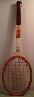 Vintage Johnny Walker Mark X Tennis Racket Brown White Balls Net Court Sports • $19.95