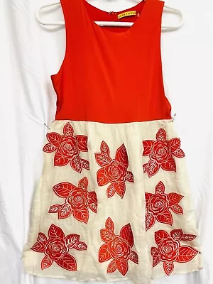 ALICE OLIVIA DRESS Embroidered Flowers Size Small • $85