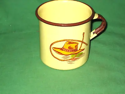 Cr26 - Monterrey Western Ware Enamelware Coffee Cup Mug - Cowboy Decor • $24.50