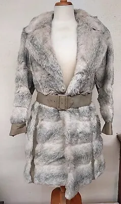 Vintage St. Moritz Styled By Sportowne Ladies Fur Coat Size 8 W Belt BEAUTY! • $119.97
