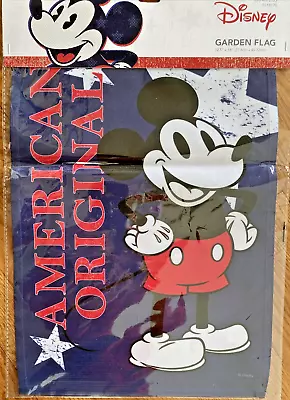 NIP Disney Mickey Mouse Garden American Originals Garden Flag 12.5” X 18” Inches • $14.99