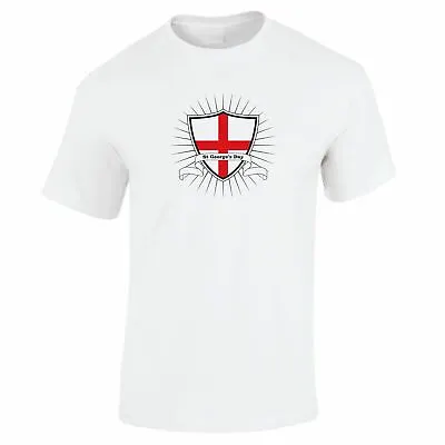 £10.97 • Buy St George's Day T Shirt Accessories - England Flag Tees For Men - Shield