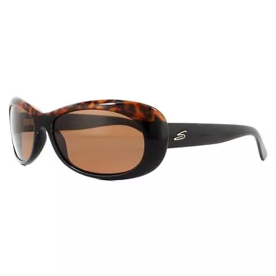 Serengeti Bella Sunglasses Shiny Black Cork Mineral Polarized Drivers • $138.84