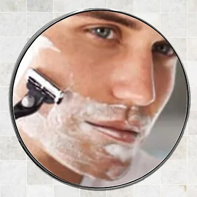 SMALL SUCTION CUP MAGNIFIED MIRROR Mini Magnifying Close-Up Travel Shaving 8.6cm • £3.78