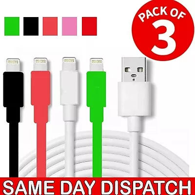 Fast Charger Sync USB Cable For Apple IPhone 5 6 7 8 X XS XR 11 12 SE Pro IPad • £3.97