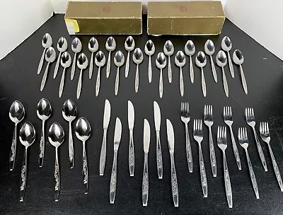 Vintage Stanley Roberts Carlton MCM Japan Stainless Steel 42 Piece Flatware Set • $50