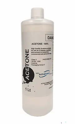 Acetone 100% Acrylic Nail Polish / Paint Remover Fibre Glass Cleaner 1L • $18.50