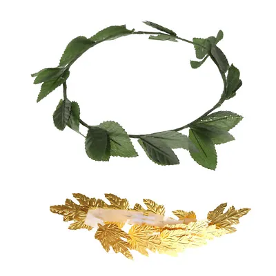 2pcs Greek Roman Goddess Toga Leaves Laurel Wreath Head Band Party Costume • £6.37