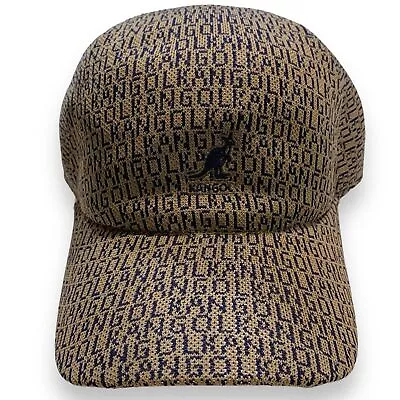 Kangol Jacquard Tan & Navy Name Logo All Over Baseball Space Cap • $25