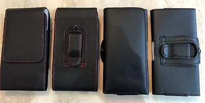 For Optus X Power 2 X Wave Black Leather Tradesman Belt Loop Case Cover Holster • $18.50