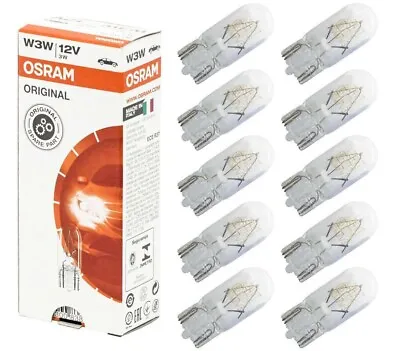 10 X Genuine Osram Original W3W (504) 3w 12v Clear Bulbs  2821 T10 • $14.88