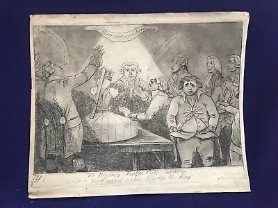 Antique 1789 James Sayer Etching Political Satire The Regency Twelth Not Cut Up • $295
