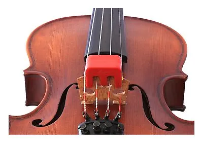 Otto Musica Artino Weighted Red Violin Viola Practice Mute 4/4 Size Free Postage • $18.05