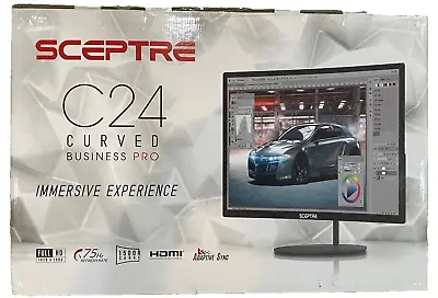 Sceptre C248W-1920RN 24 Inch Curved LED Monitor With Built-In Speakers • $88