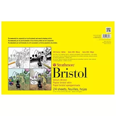 300 Series Bristol Paper Pad Vellum Tape Bound 11x17 Inches 24 Sheets (10... • $26.21
