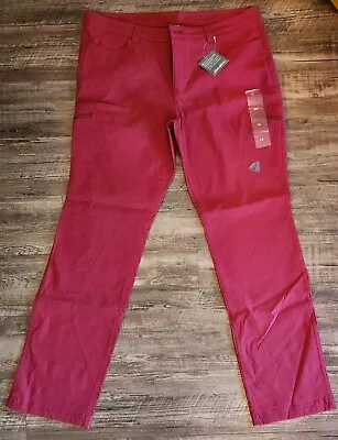 Eddie Bauer First Ascent Women's Size  14 Nylon Hiking Pants Red New W/ Tags • $9.28