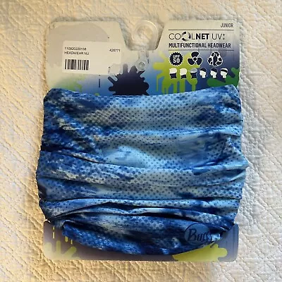 BUFF CoolNet UV+® UPF 50 Multi Use Junior Kids Head Neckwear EcoStretch Blue • $12.25