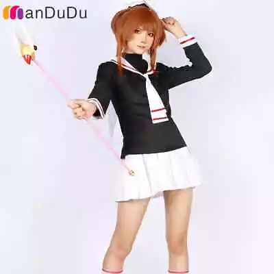 Cardcaptor Sakura/CCS Kinomoto Sakura Cosplay Costume Role Play Dress Wigs Prop • $29.39