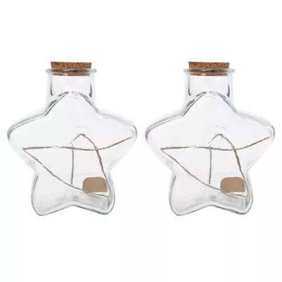  2 Pcs Miniture Decoration Five-Star Wishing Bottle Decorations • £25.99