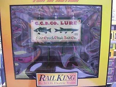 NEW MTH Trains O Gauge Lighted Billboard  Creek Chub Bait Co. Limited Edition • $69.99