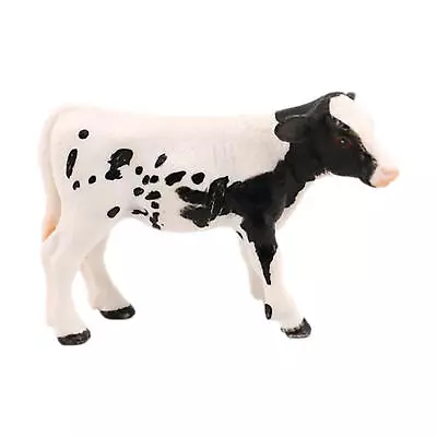 Realistic Holstein Calf Model Cow Toy Farm Animal Figurine Educational Model • £6.58