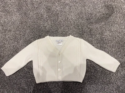 £4.99 • Buy Sarah Louise Baby Boys Cream Cable Knitted Cardigan 6 Months Special Occasion