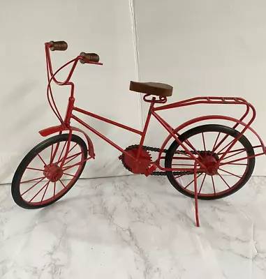 $30 • Buy Home Decor Red Bicycle Metal Sculpture Decor 19  Miniature Cruiser Retro Minimal