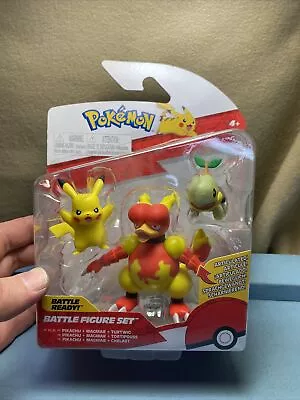 NEW Pokemon MAGMAR TURTWIG PIKACHU Battle Pack Action Figures NEW - RARE • $22.87