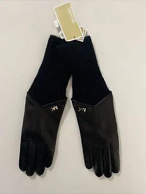 New With Tags Michael Kors Woman’s Gloves Black Wool Medium MSRP $148 Touch Tip • $68