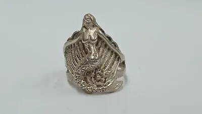 Sterling Silver Mermaid Ring - Size 6.25 • $45