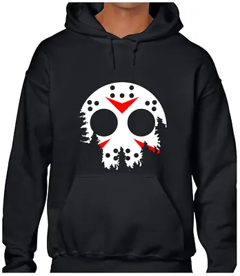 Killer Moon Hockey Mask Hoody Hoodie Cool Scary Design Serial Killer Halloween • £16.99