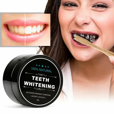 $10.86 • Buy Natural Activated Organic Charcoal Teeth Whitening Powder Tooth Stain Remove