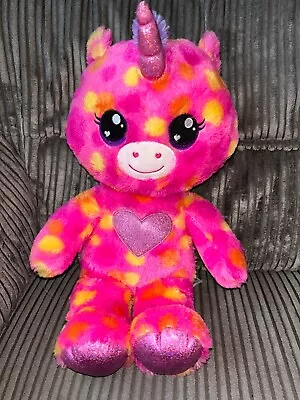 Build-a-Bear Heartables Rainbow Unicorn Dotty Plush Soft Toy Pink • £12.99