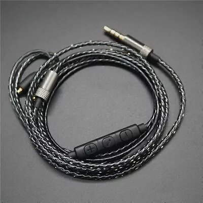 Black Volume Control MMCX Audio Cable Cord For Shure Se215/se425/se535 W/Mic • $11.16