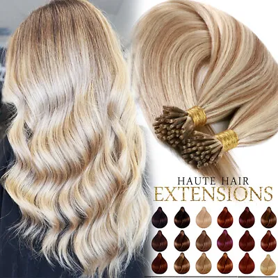 Thick 1G Per Strands Russian Stick I Tip Real 100% Remy Human Hair Extensions US • $82.52