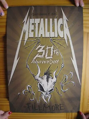 Metallica Poster Skull 30th Anniversary Fillmore  • $299.99