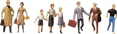 HO Scale Travellers (8) Figure Set By Faller 150502 • £14.25