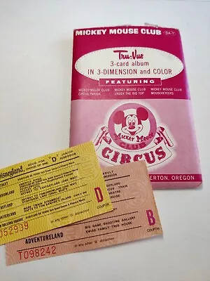 1970s Magic Kingdom Partial Adult+Jun Tickets Coupon Disneyland Tru-Vue Set • $27.30